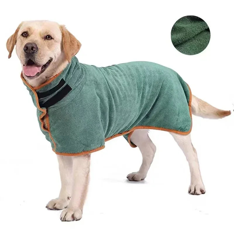 Absorbent Dog Bathrobe – Quick-Dry Full Body Towel Wrap for Dogs & Cats (All Sizes)