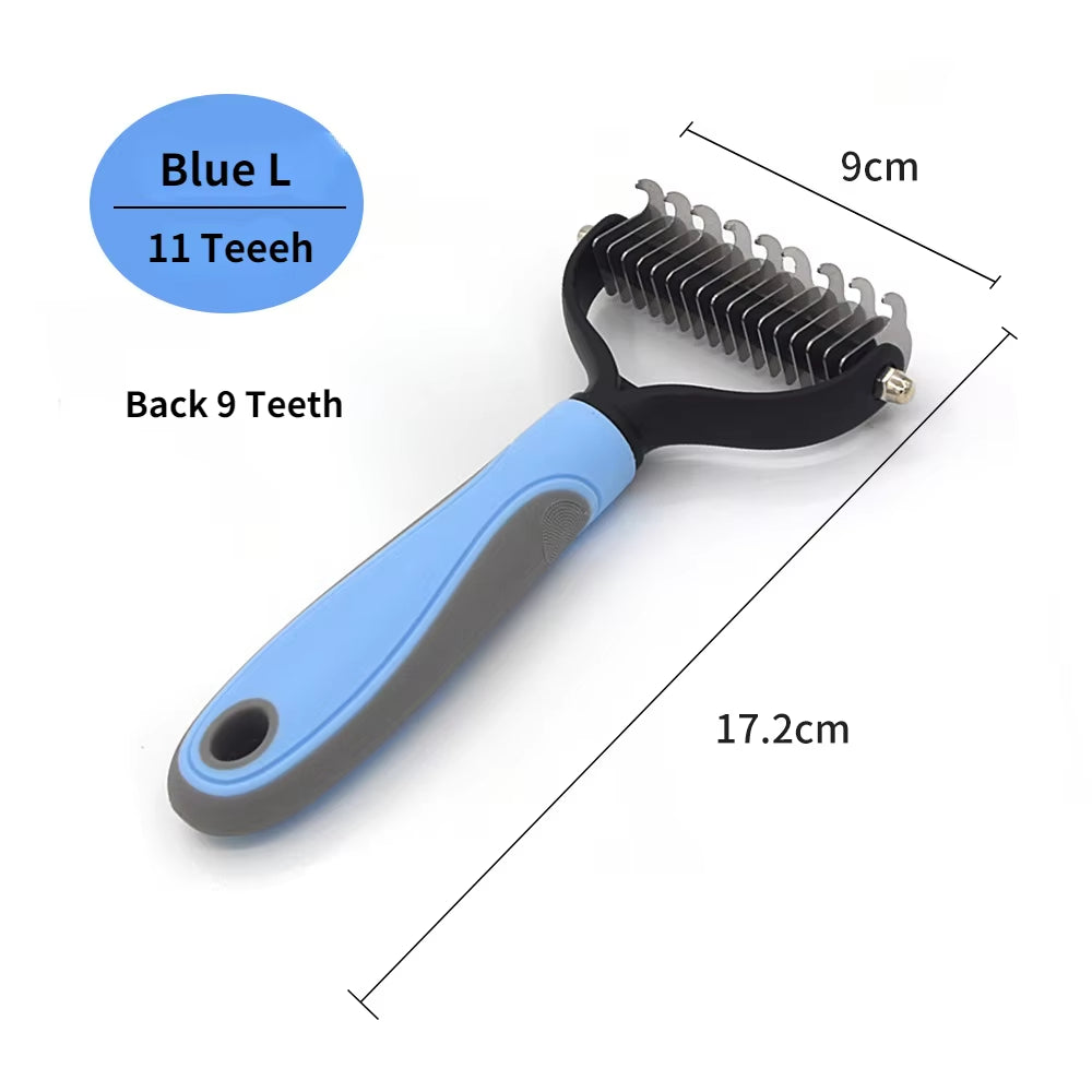 Professional Pet Deshedding Brush – Dog & Cat Grooming Tool for Shedding, Mats & Tangles