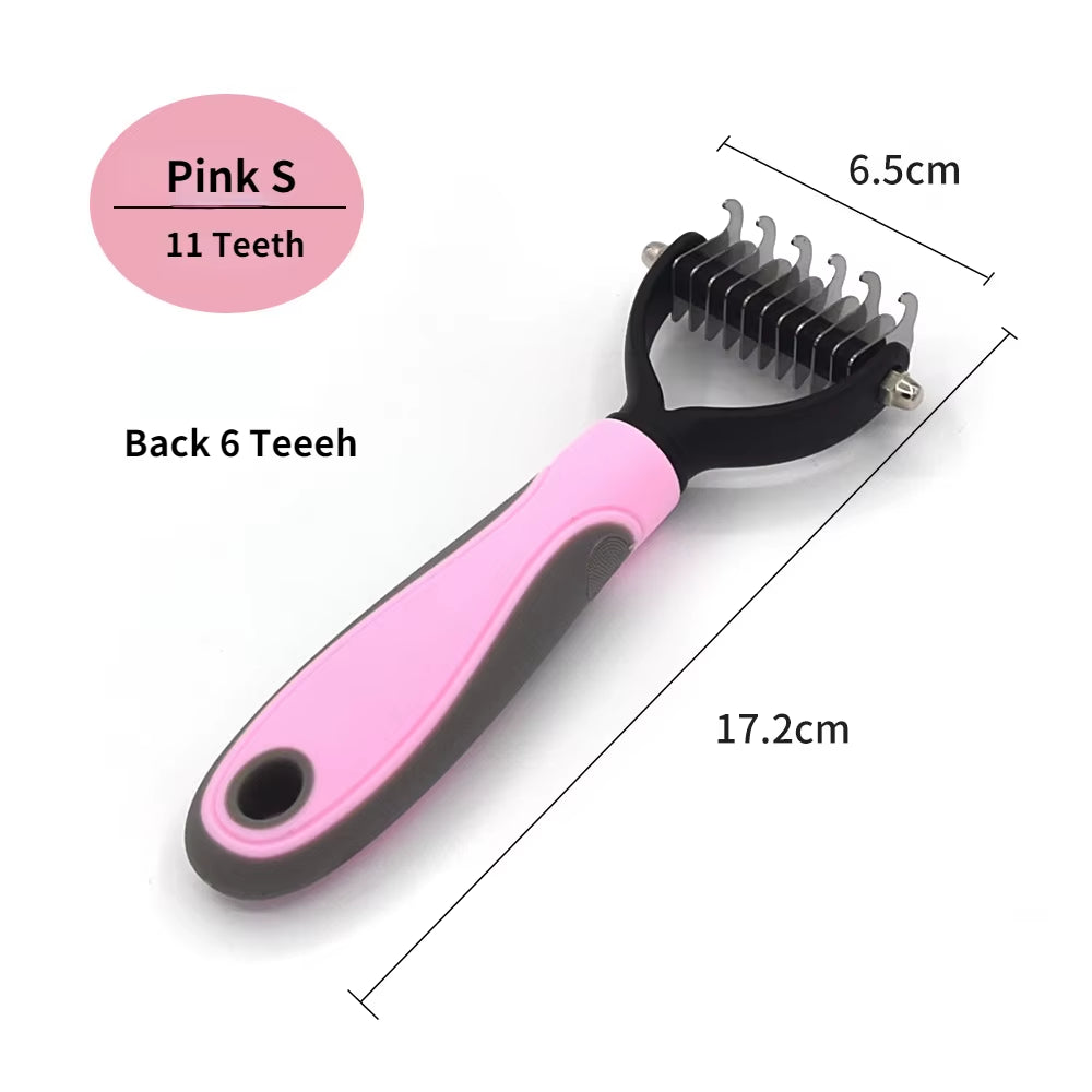Professional Pet Deshedding Brush – Dog & Cat Grooming Tool for Shedding, Mats & Tangles
