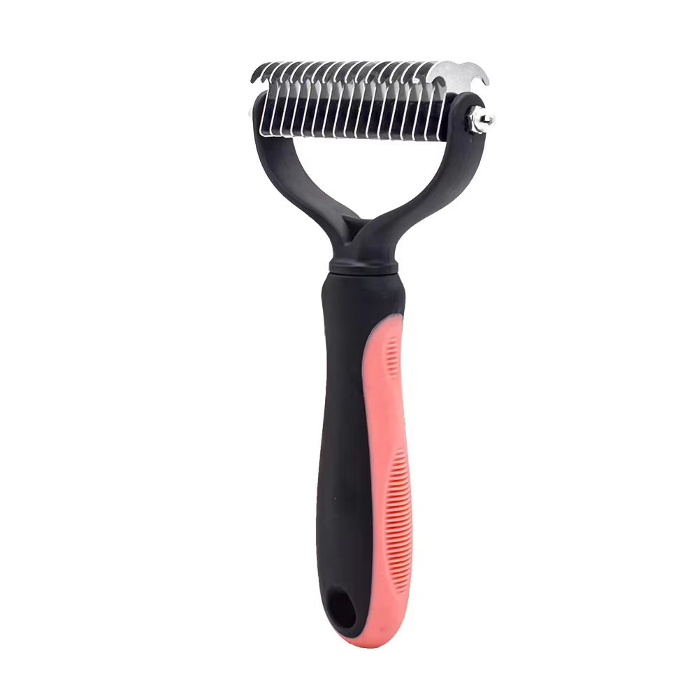 Professional Pet Deshedding Brush – Dog & Cat Grooming Tool for Shedding, Mats & Tangles