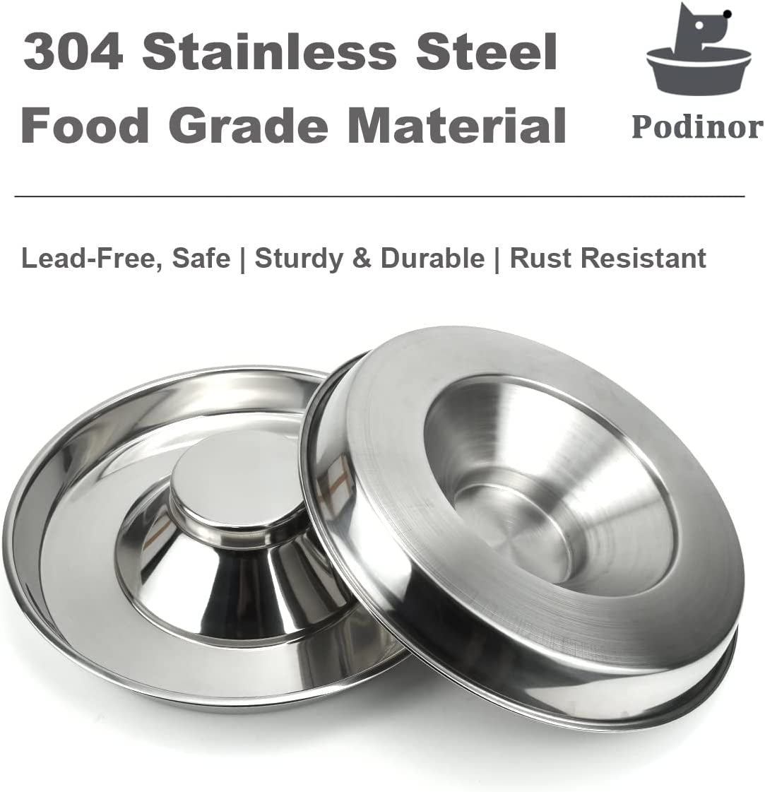 Stainless Steel Puppy Dog Bowls, Pets Puppies Feeding Food and Water Weaning Bowls Dishes Feeder