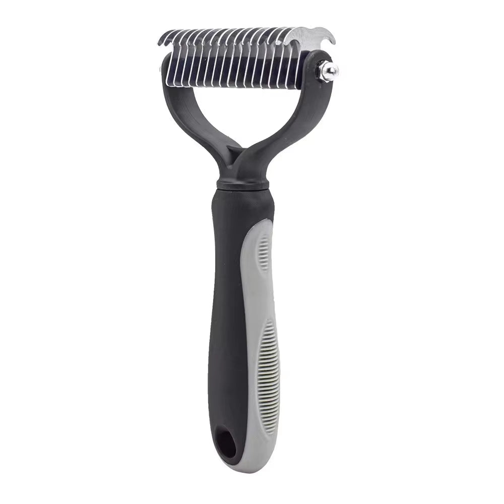 Professional Pet Deshedding Brush – Dog & Cat Grooming Tool for Shedding, Mats & Tangles